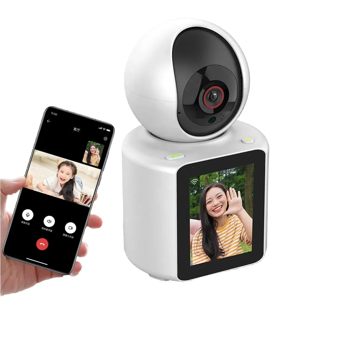 

Whole Sales 1/2.8" CMOS 2.0MP CCTV WiFi PTZ 1080p HD Night Vision Baby Monitor IPS Screen Phone Remote Camera for Shop Security