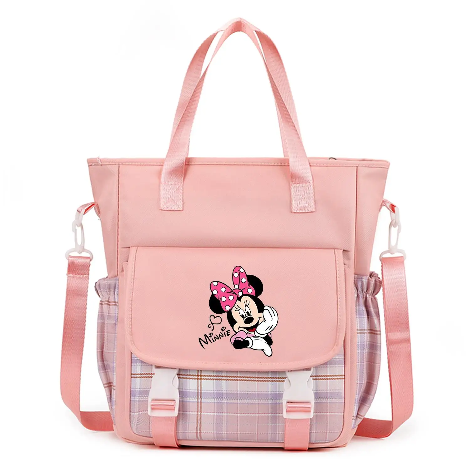 Mickey Minnie Mouse Cartoon Handbags Fashion Canvas Shoulder Women Messenger Bag Girls Travel Ladies Cross Bags