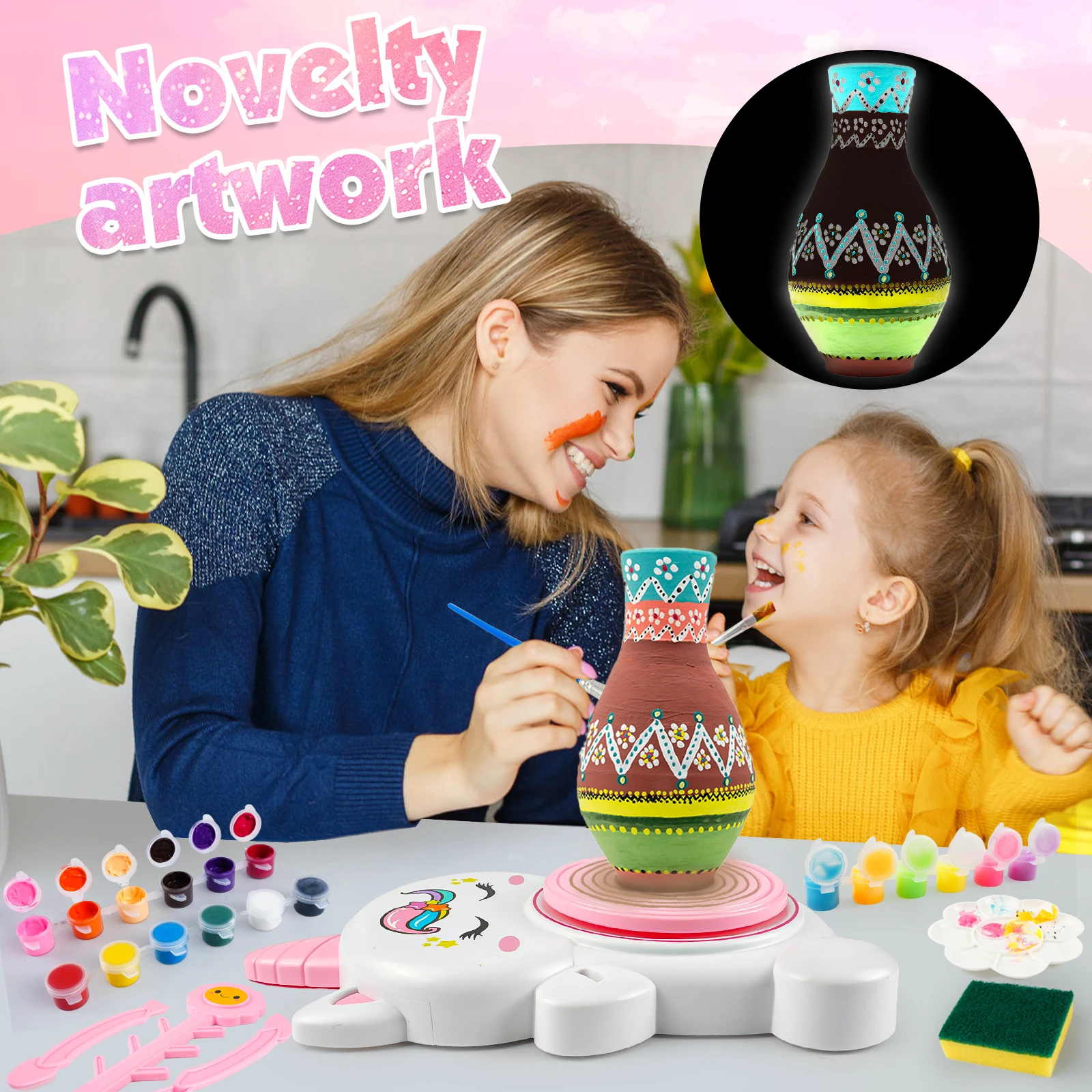 Artes e ofícios completos de cerâmica para crianças de 8 a 12 anos, kit de estúdio de cerâmica, brinquedos de presentes de aniversário de Natal para meninos e meninas