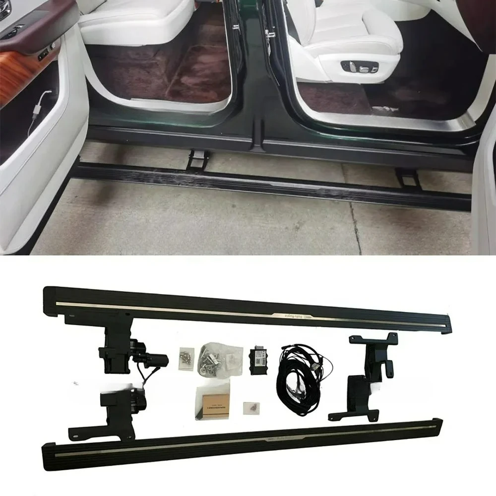 Exklusive Produktion für Rolls Royce Cullinan Vollautomatische schwarze elektrische Seitenstufen aus Aluminiumlegierung