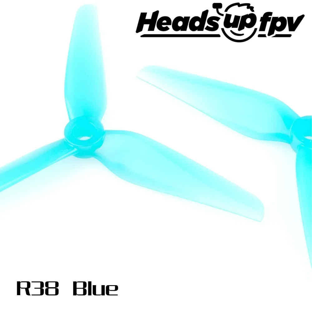 HQprop Headsupfpv R38 5.1 Inch 3-Blade FPV Prop 5mm Shaft PC 4.4g High Speed Racing Propeller for FPV Drone