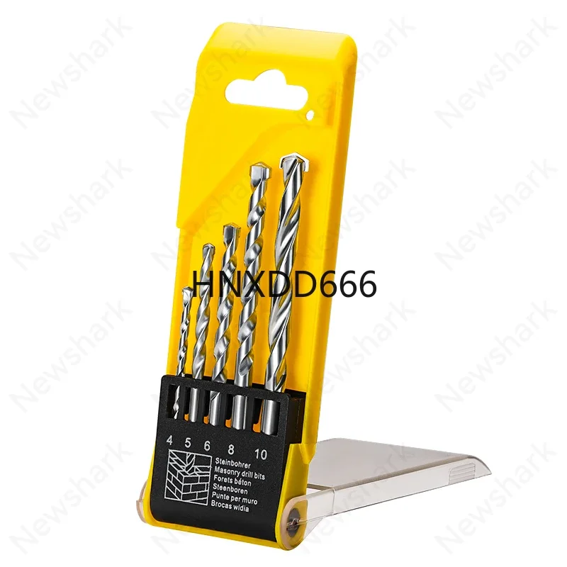 5-Piece Set of Construction Drill Bits, Woodworking Drill Bits Woodworking Reaming Concrete Brick Electric Tools 4/5/6/8/10mm