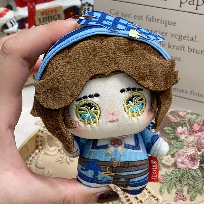 Anime Identity V Painter Plush Doll 10cm Soft Cotton Toy Keychain Mini Stuffed Figure Fans Gift with Blue Outfit Birthday Gift