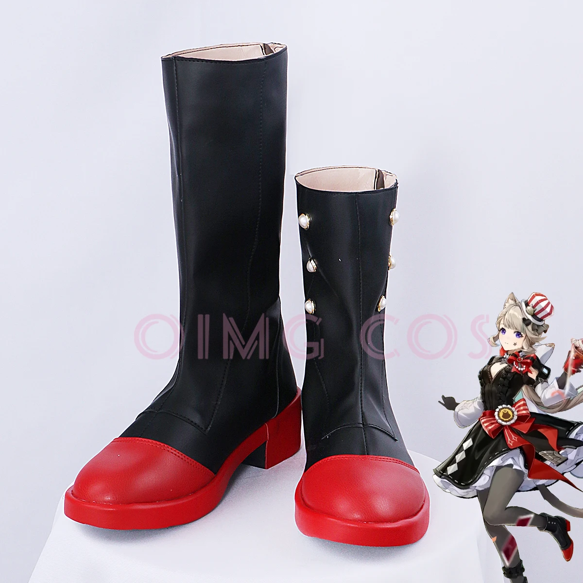 Genshin Impact KFC Lynette Cosplay Shoes Anime Chinese Style Halloween for Women Game