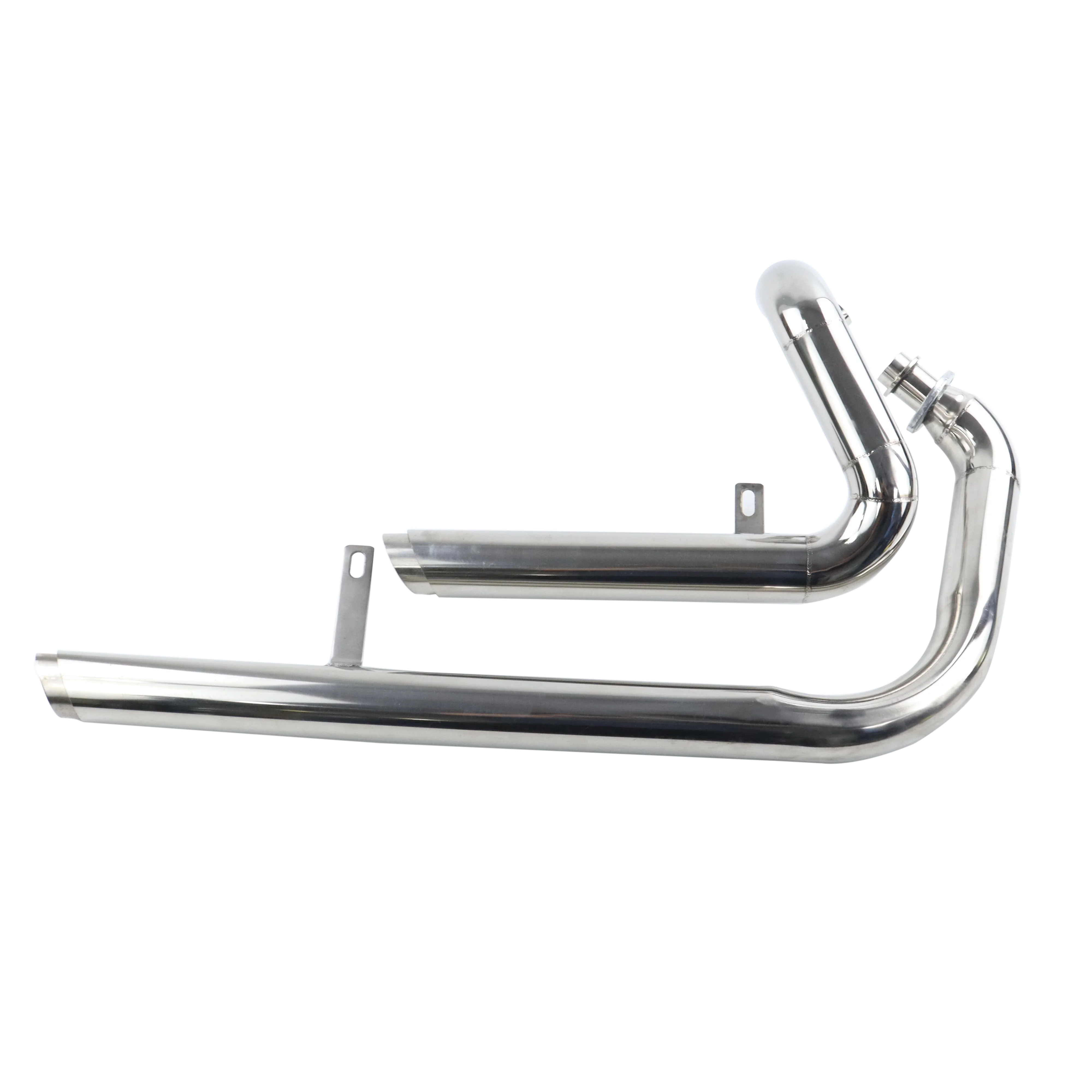 Motorcycle Slash Cut Exhaust Pipe With Muffler Exhaust System Silencers Chrome For Yamaha Virago 125 V Star XV 250 XV 125