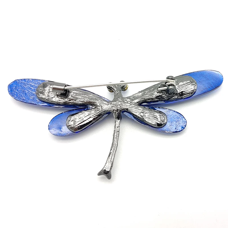 PD BROOCH Korean Version of Crystal Dragonfly Brooch Gender Pin Clothing Animal Spilla Brooches For Women's Clothing