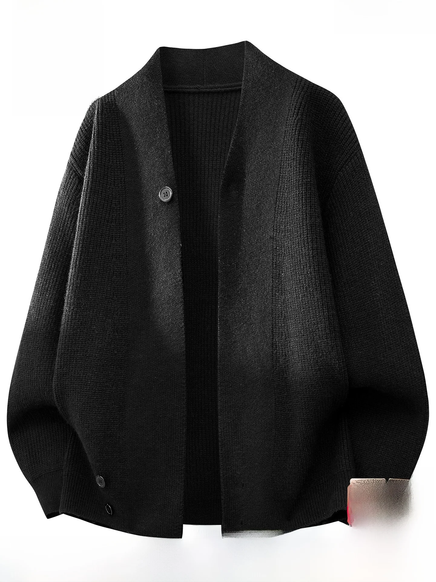 Loose Fit Long Sleeve Knitted Sweater for Men Fashionable Versatile Open Cardigan Casual Style Autumn New Arrival by Romon