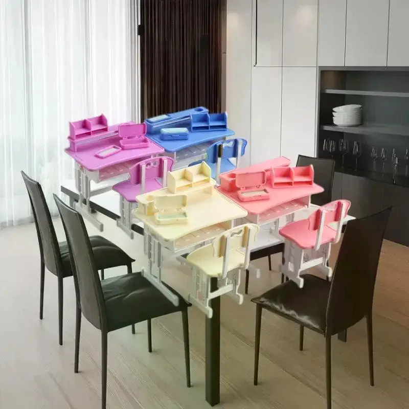 Ensemble bureau et chaise d'école miniatures, échelle 1/12, pour maison de poupée, accessoires d'exposition de Micro scène, meubles de collection pour maisons de poupée