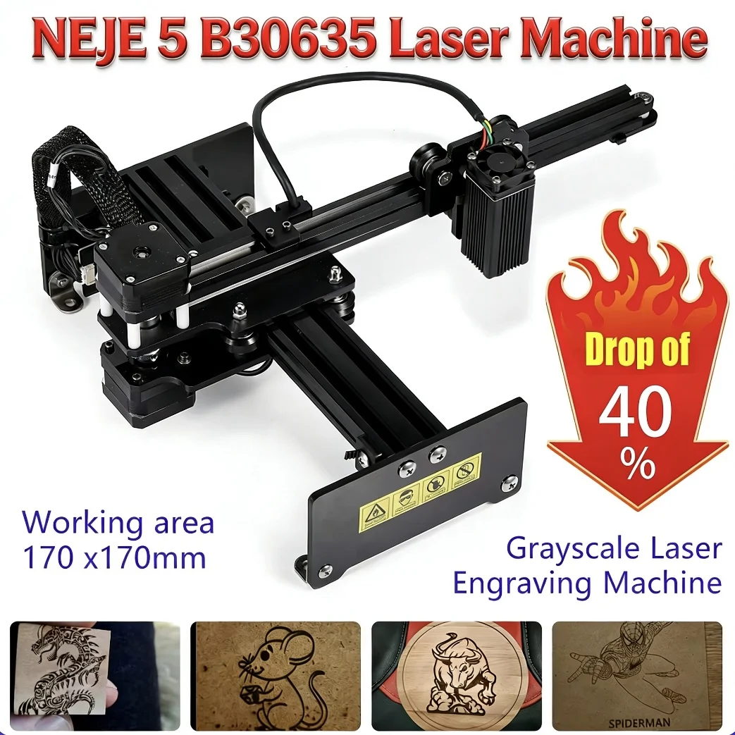 NEJE 3 405nm Laser Engraver Engraving Machine Wireless APP Control LaserGRBL Lightburn 32-Bit Fast Grayscale Engraver