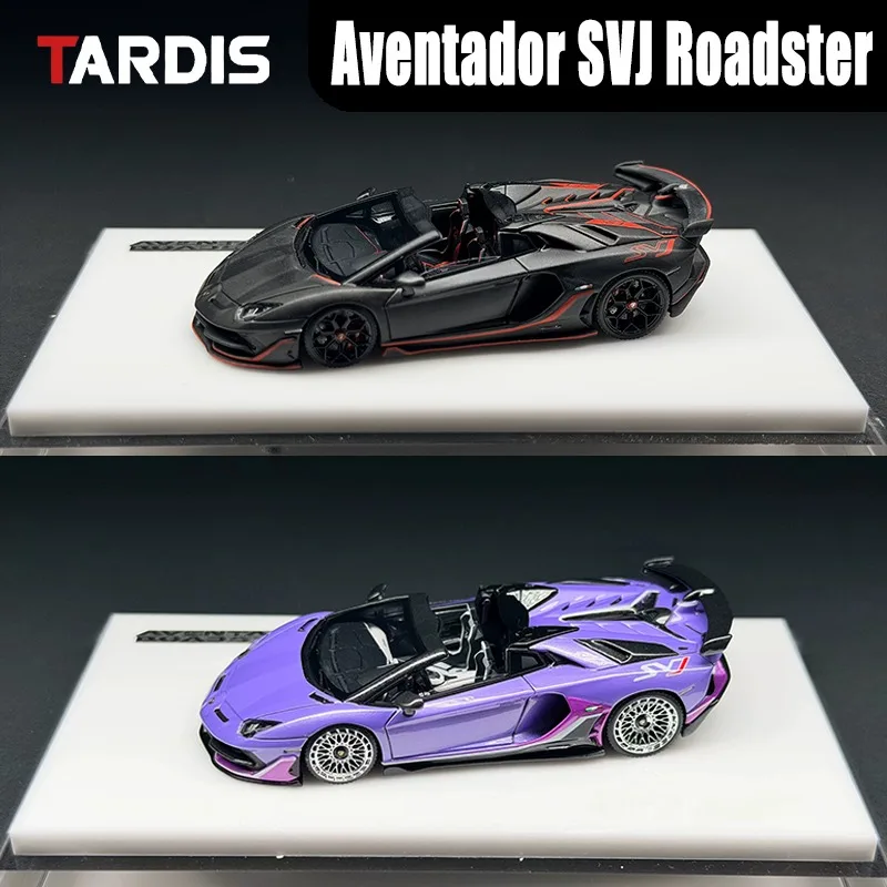 TARDIS 1:64 Aventador SVJ Roadster Resin Car Static Die Cast