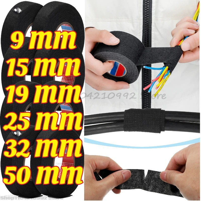 Fita isolante automotiva de tecido, fita isolante elétrica, fita resistente ao calor, proteção para fiação, fita à prova d'água