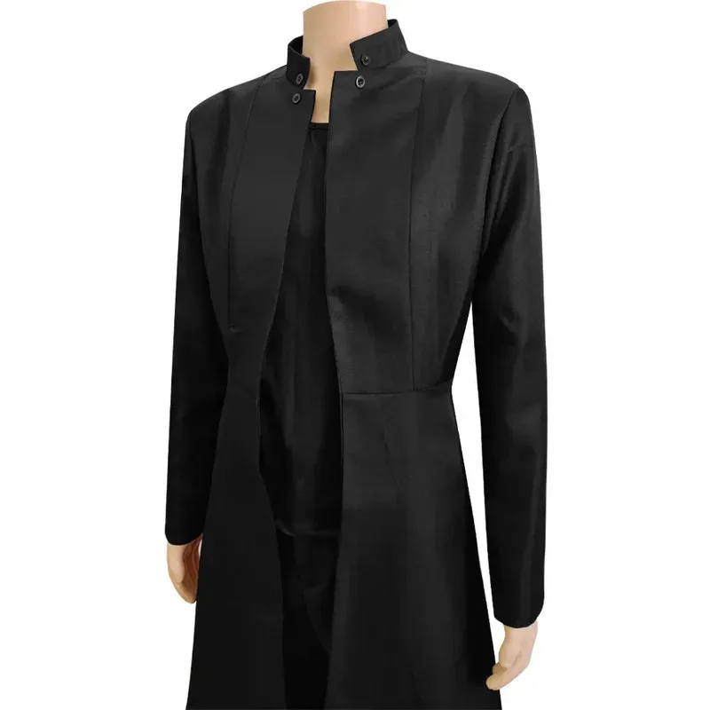 مجموعة Matrix Resurrections Neo بلوزات وسراويل سوداء أزياء تنكرية للهالوين ملابس حفلات الكرنفال للرجال