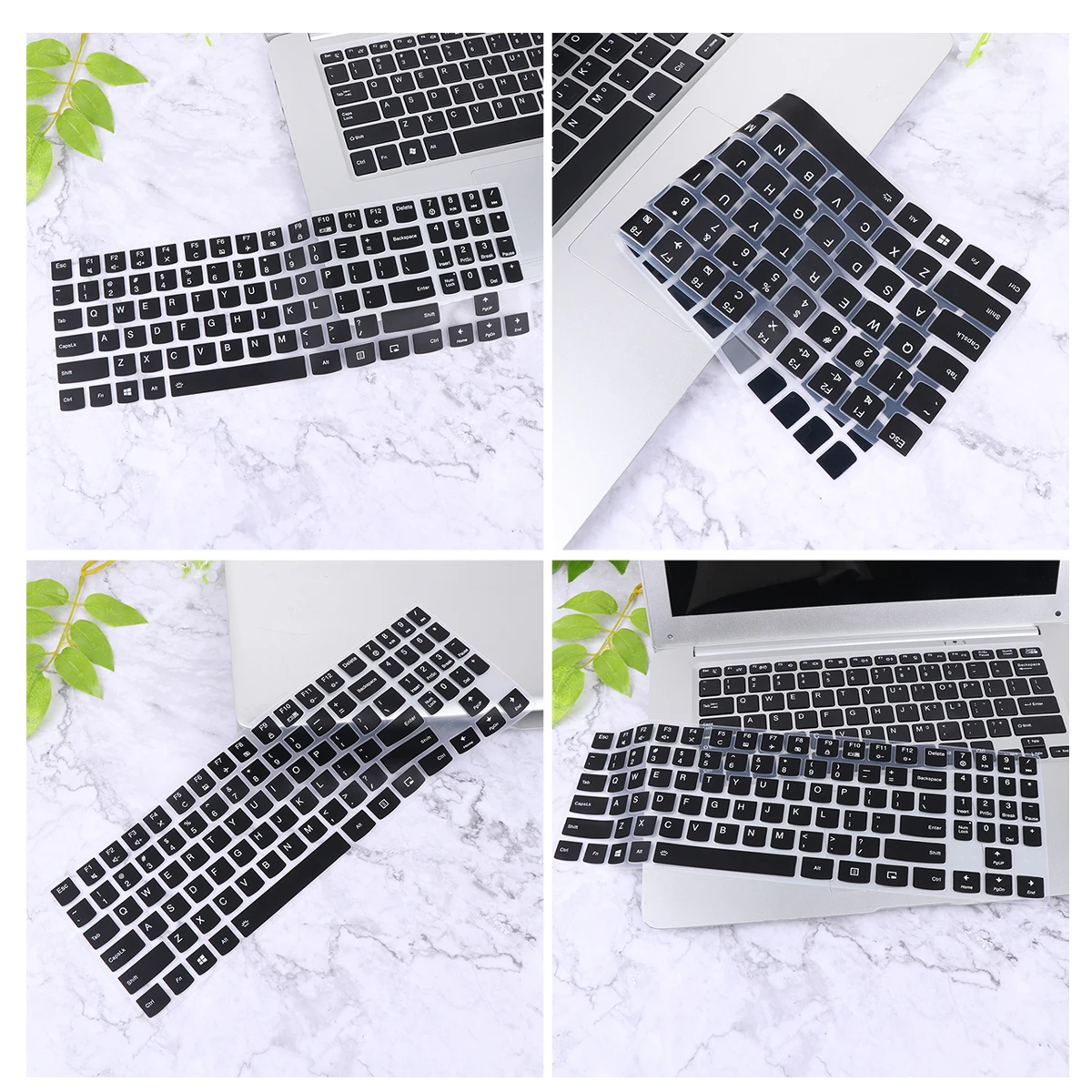 

3pcs 15.6 Inches Keyboard Protector Silicone Keyboard Protective Cover Compatible for Laptop R720 (Black)