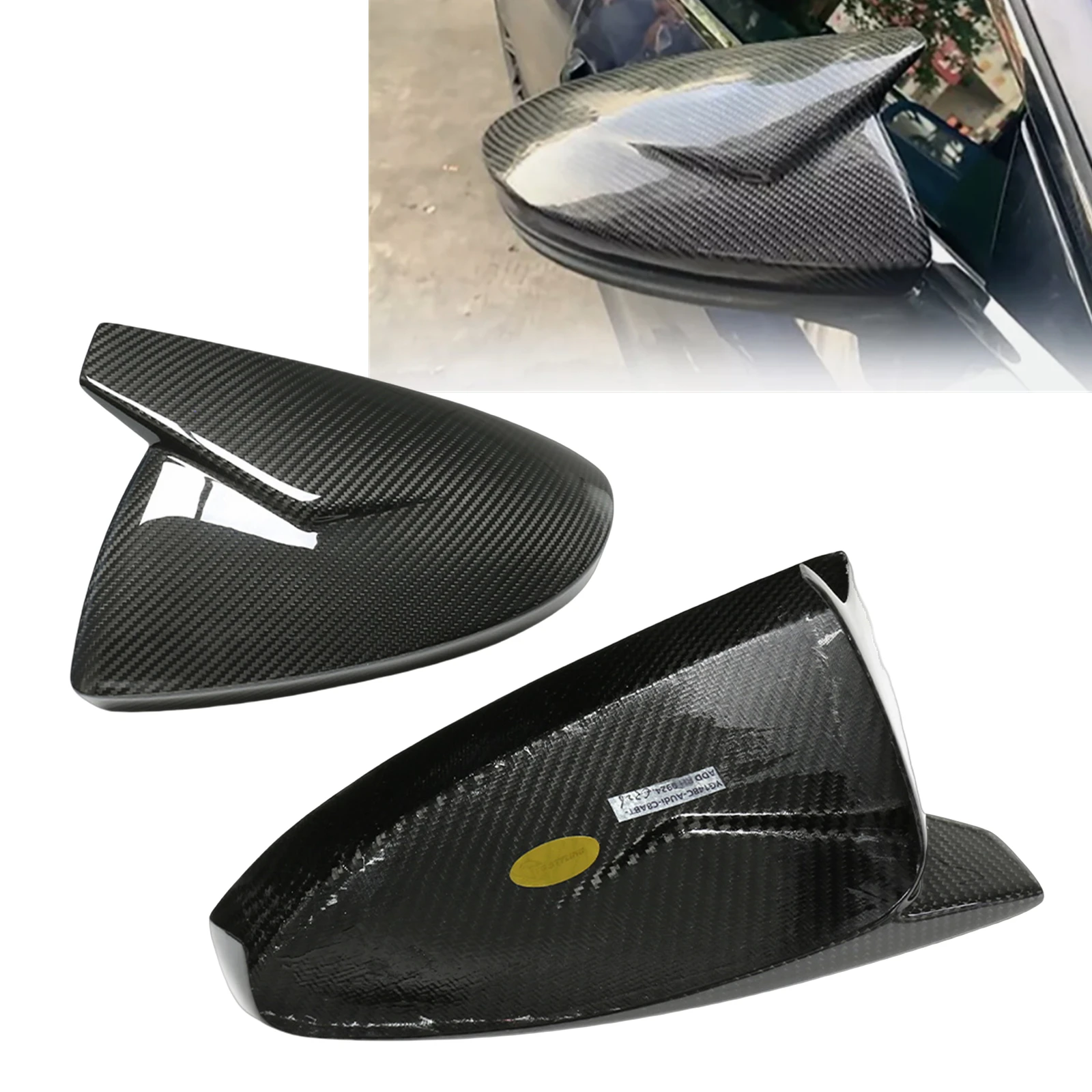 

Rear View Mirror Cover For Audi A6 C8 S6 RS6 A7 S7 RS7 A8 2018-2023 Dry Carbon Fiber Car Exterior Side Rearview Shell Cap