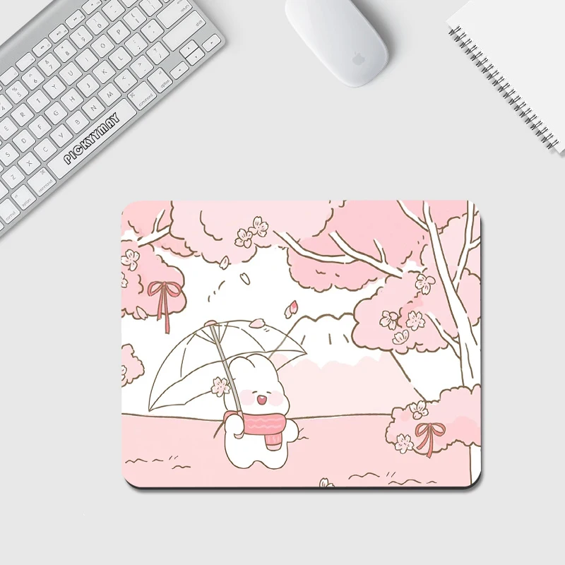 

Cute Small Mouse Pad XS Computer Laptop Rubber Mousepad High Quality Rabbit Little Mouse Mat For PC Office Desk Mat 20x25cm