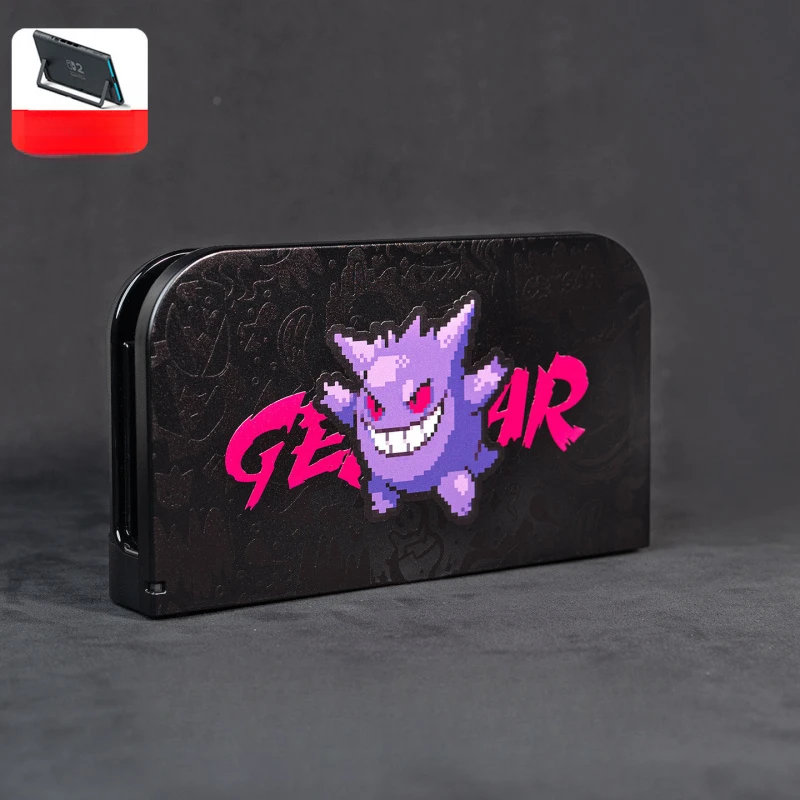 Anime Pokemon Gengar Houder Case Voor Nintendo Switch 2 Cartoon Afneembare Handgreep Houder Beschermhoes Grip Cap Game Accessoires