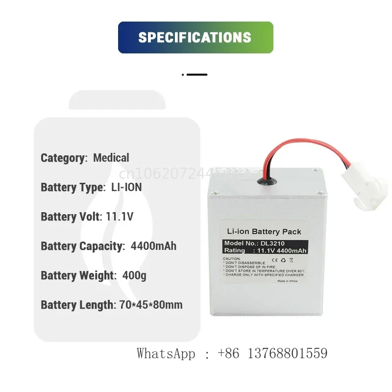 Lithium Ion Li-ion Rechargeable 11.4V 4400mAh DL3210 Medical Batteries For CREATIVE PC900 Moni Tor