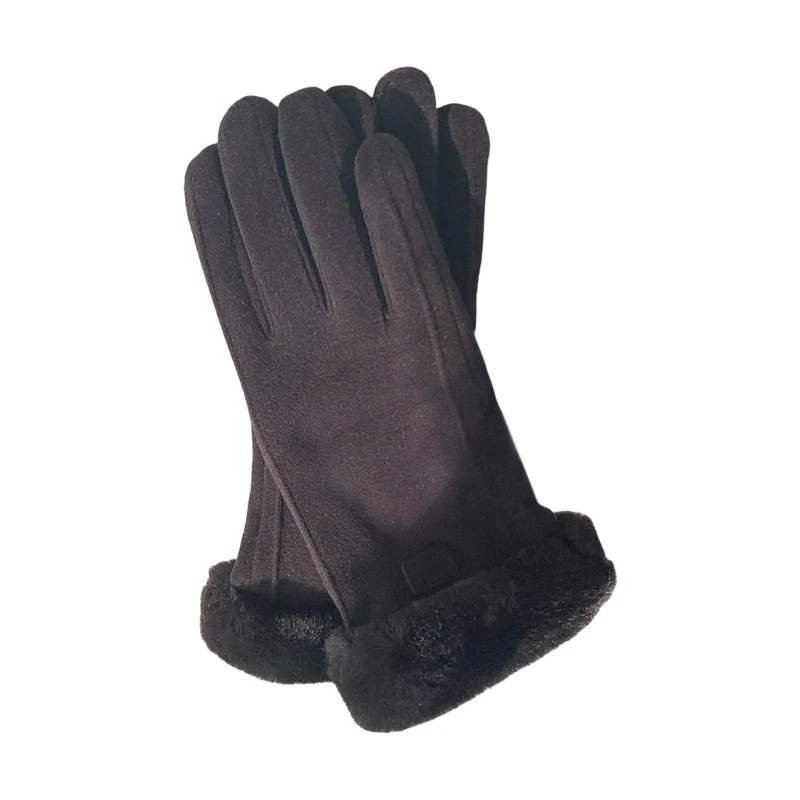 2pcs Bike Ride Glove Warm Fleece Lined Mittens Windproof Sports Warm Gloves for Winter Sports and Everyday Use Dropship