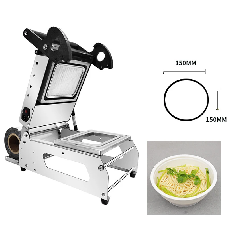 Máquina de selagem manual prensada à mão, selador de bandeja de frutas, carne, plástico pp, bandeja cpé, máquina de selagem de alimentos rápidos, caixa de bandeja de mesa