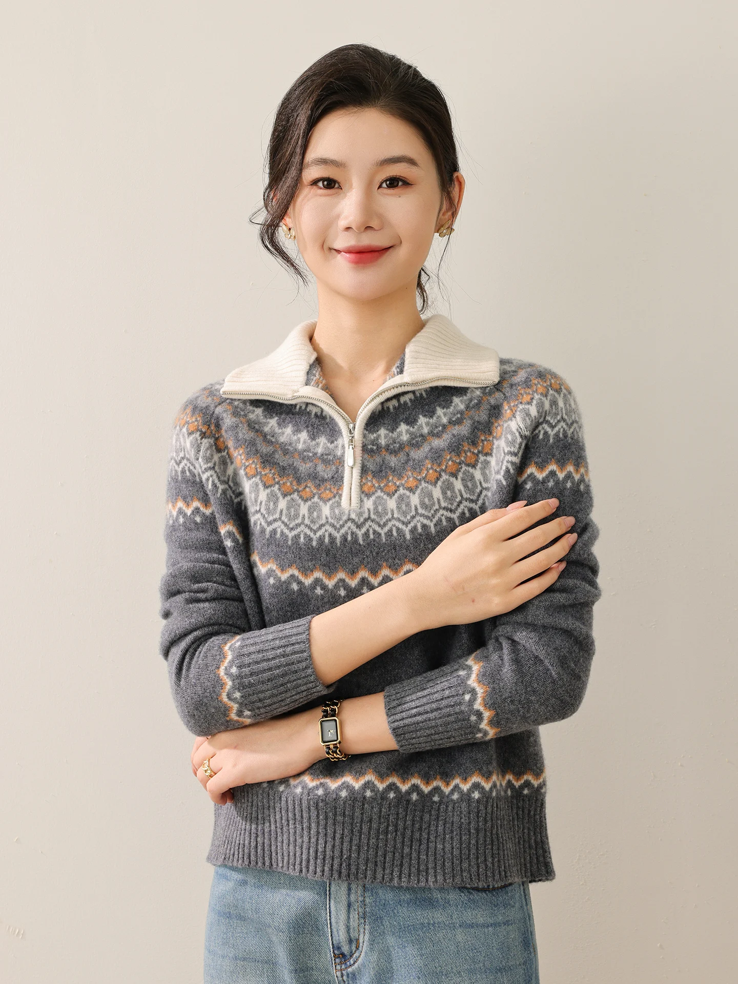 New Woman 100% Merino Wool Sweater Thick Autumn Winter Knitted Pullover Lady Turtleneck Blouse Cashmere Long Sleeve Clothes Tops