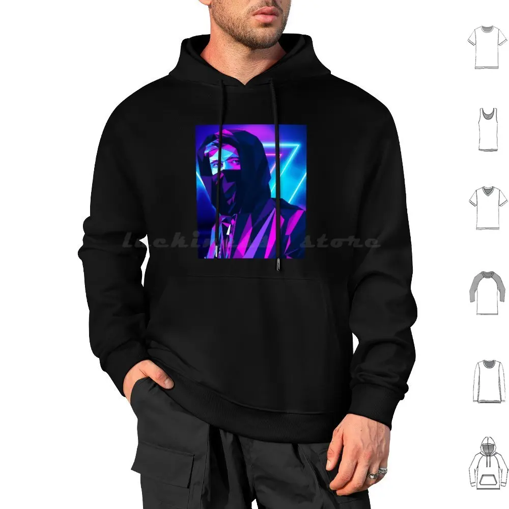 Edm-Hoodies Long Sleeve Lightweight Music Dj Walker Alan Edm Logo Faded Faded Alone Walkers Kygo The Spectre Faded