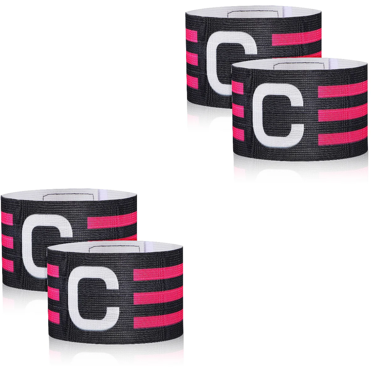 

2 Count Football Captain Armband Leader Basketball Portable Sports Armbands Soccer Nylon Game Sign