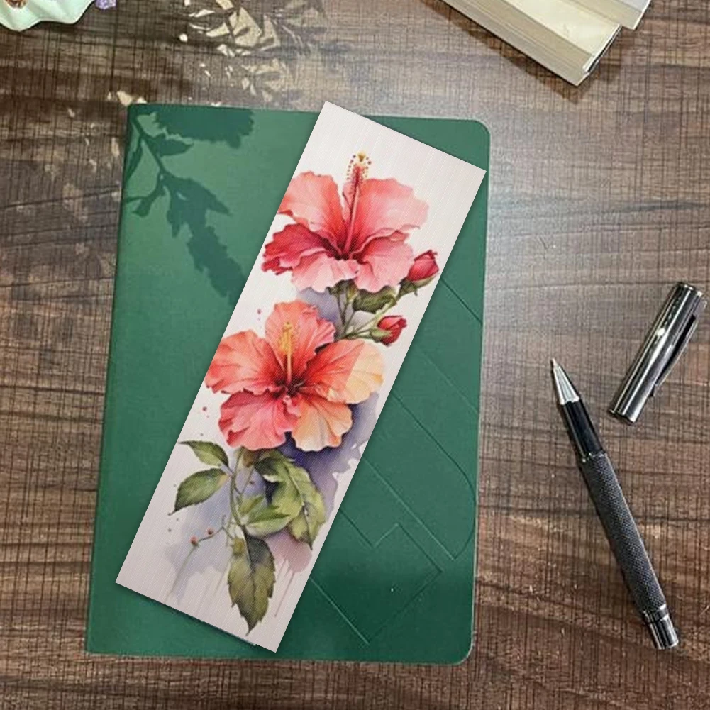 11CT Stamped Double-Sided Carnation Cross Stitch Bookmark Kit 18x6cm Crossstitch Bookmark Art Projects for Kids Adults Beginners