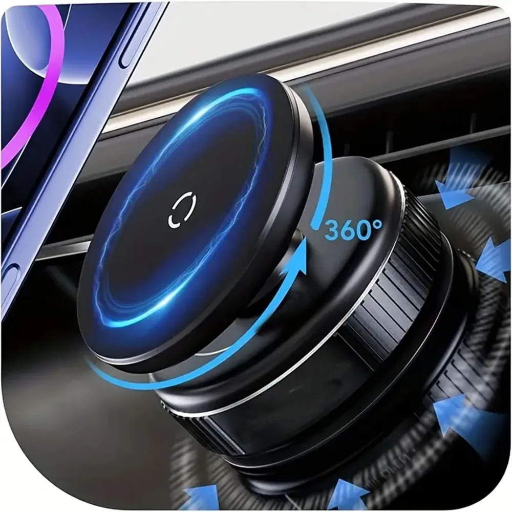 Magnetic Suction Phone Holder, Foldable and Retractable Hands-Free Suction Cup Phone Mount for Car/Gym/Mirror/Smooth Surface