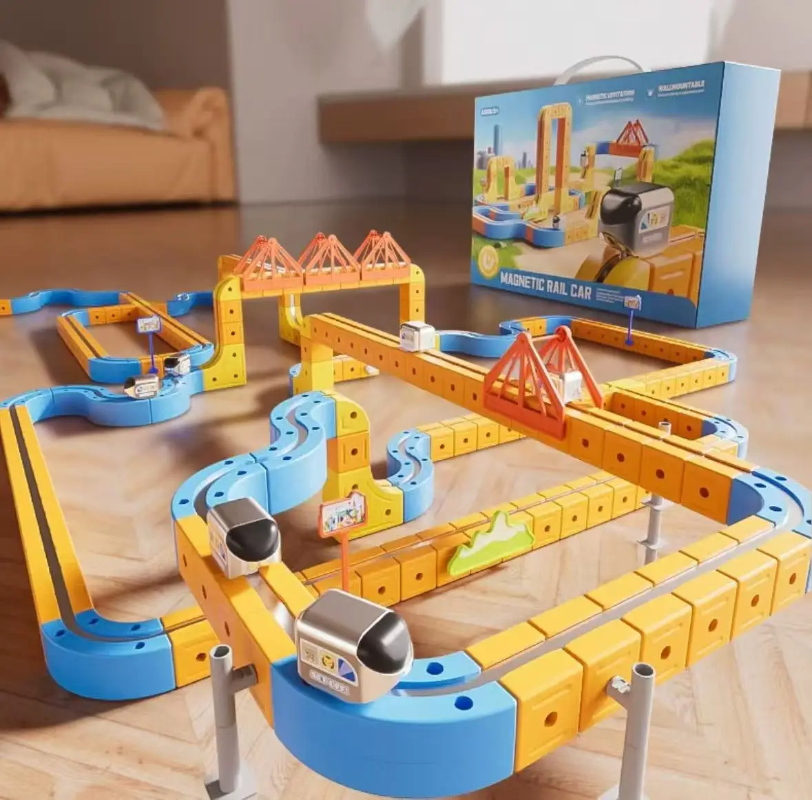 

Обучающий детский поезд, автомобиль, электрическая магнитная левитация, поезд, антигравитационная машина для мальчиков, сделай сам, магнитная сборка, игрушка в подарок