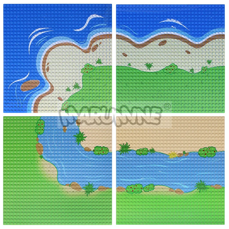 Marumine 32x32 płyta bazowa kompatybilna 3811 klasyczne cegły MOC części klocki dżungla las Ocean podstawa akcesoria do deski