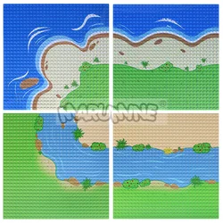 Marumine 32x32 Baseplate Compatible 3811 Classic MOC Bricks Parts Building Blocks Jungle Forest Ocean Base Board Accessories
