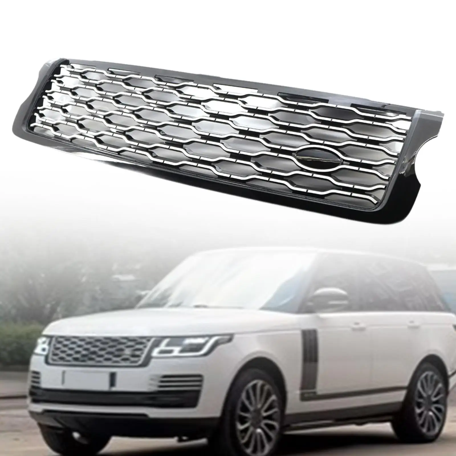 Grille Trim LR055880 Simple Installation Replace Parts Sturdy Car Grille Protection Net for Range Rover 13-17 Vogue L405