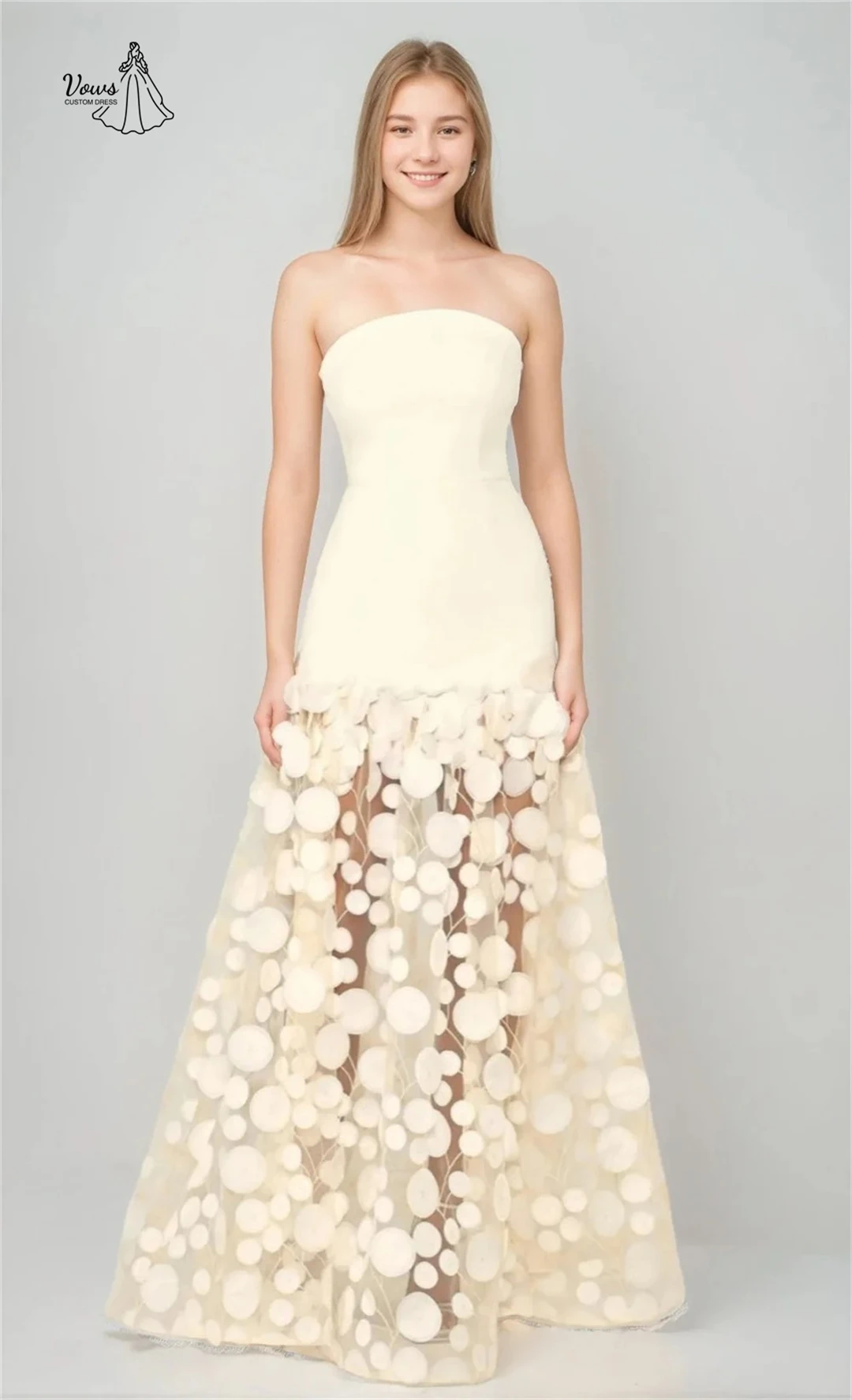 فساتين حفلات أنيقة من Vows Line لحفلات الزفاف النسائية مصنوعة حسب الطلب فساتين لحضور الحفلات الموسيقية الفاخرة 2025 مزينة بكتف مكشوف #3