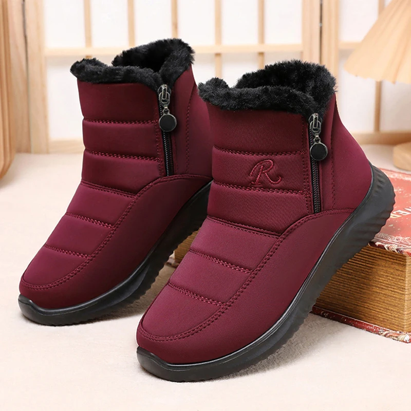 Snow Boots Woman Platform Ladies Shoes Platform Women Shoes Plus Size Mid Women's High Boots Fashion Women Boots Botas Mujer image 4