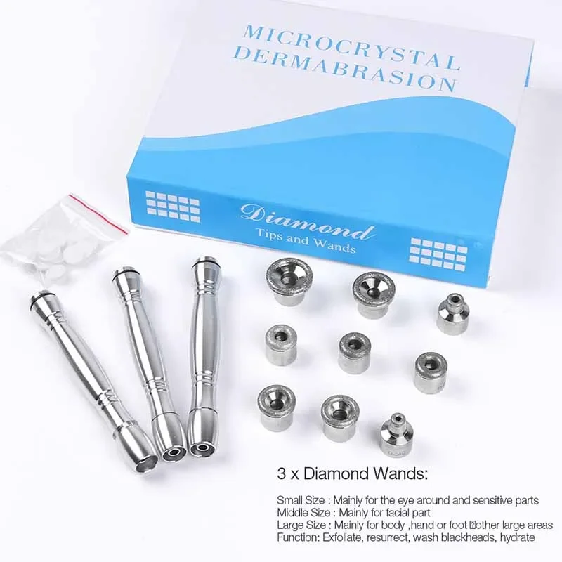 3 in 1 Diamond Microdermabrasion Dermabrasion สเปรย์น้ําทําความสะอาดผิวหน้าขัดผิวความงามริ้วรอย Face Peeling Machine