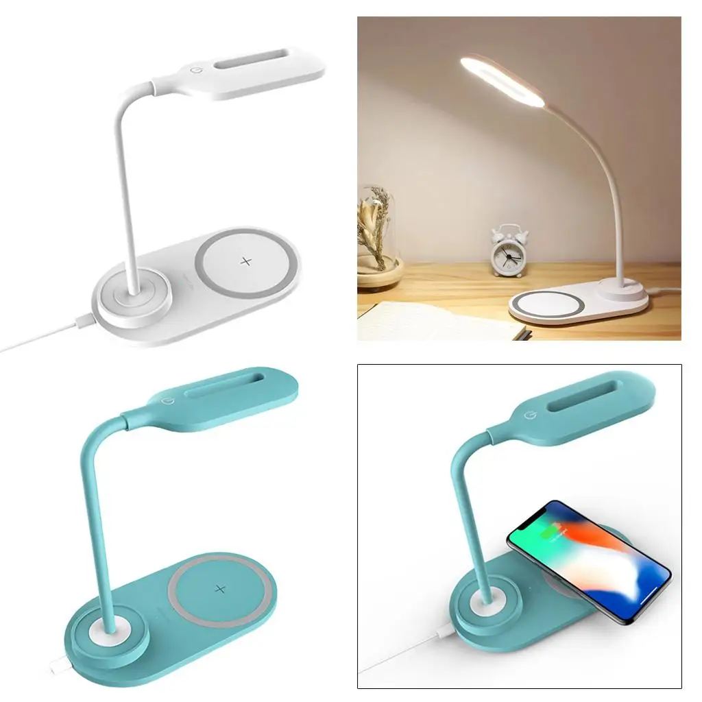 Светодиодная настольная лампа, лампа для зарядки, Внешнее зарядное устройство, USB-порт для зарядки, регулируемая яркость, 3 режима освещения, подарок