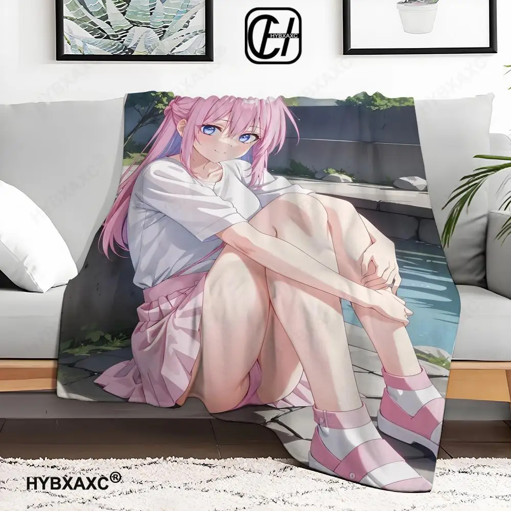 

Sexy innocent girl Throw Blanket Aesthetic Art Flannel Blanket Portable Home Travel Camping Sofa Picnic Thickening Flannel Blan