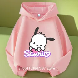 Pochacco hoodie Set Kids Anime autumn Tops Multiple Fashion Children's hoodie Round Neck Casual Sleeve Print Trucksuit