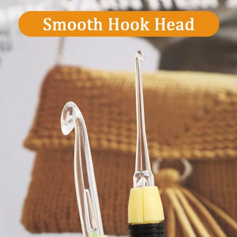 Handmade DIY Craft LED Light Crochet Knitting Needle Random Color Luminous 2.5-6.5mm Crochet Hook ABS Knitting Tool Household