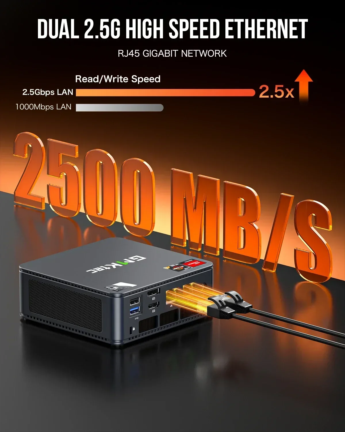 New! GMKtec M6 AMD Ryzen 5 6600H Mini PC Threads DDR5 4800MHz M.2 SSD BT5.2 USB3.2*3 HDMI DP 4K@60Hz Desktop Gaming Office Compu