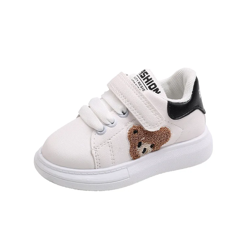 Children Shoes 2024 Spring Autumn Kids Sneakers Boys Sport Shoes Fashion Cute Animal Girls White Shoes Size 21-30