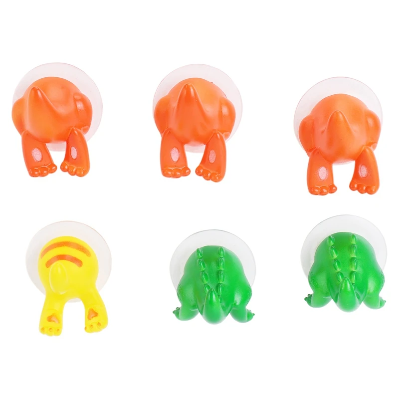 

6Pcs/Set Cute Cartoon Animal Tail Strong Sucker Suction Hook Baby Bathroom Key Towel Hanger Holder Hooks Home Kitchen Accessorie