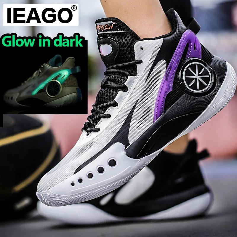 

IEAGO Original High Quality Spike Men Women Casual Basketball Shoes Breathable Sports Training Running Sneakers