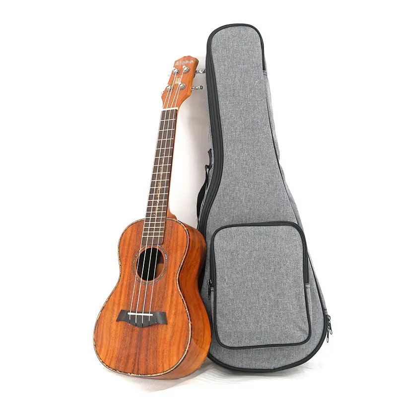 Bolsa de violín gruesa de tela Oxford de algodón, mochila de guitarra pequeña de una sola parte trasera y elevación única, ukelele para transporte al aire libre