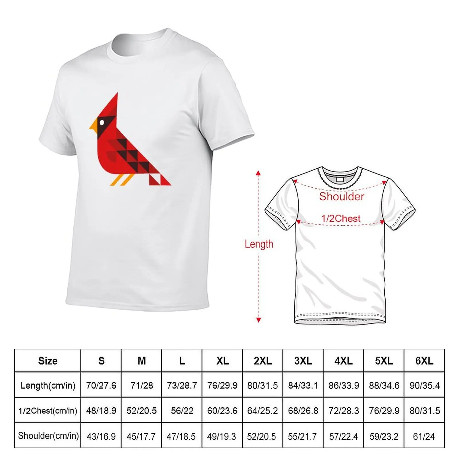 Cardinal T-Shirt t shirt for man cotton t shirt man t shirts for man graphic vintage T-Shirt