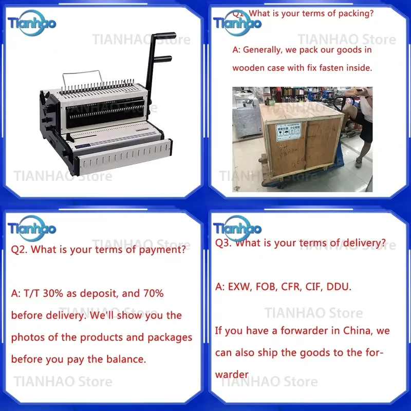 for TONGRO CW2016 Manual Wire Comb Binding Machine Multi Function Book Binder Office Document Spiral Coil Puncher Tool