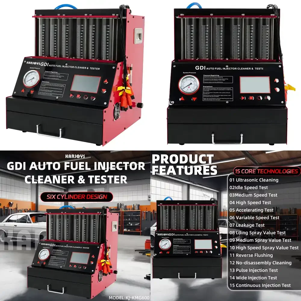 

GDI Auto Fuel Injector Car Nozzle Cleaner 6 Cylinder Fuel Injector Cleaning Testing Machine for Cars