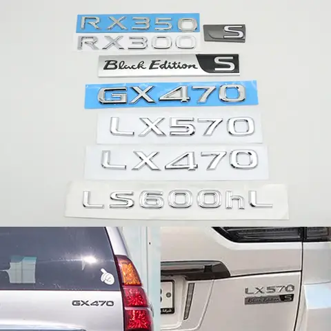BMW 5 시리즈 520i 525i 530i용 신규 3D 블랙 & 크롬 실버 영숫자 엠블럼 - 자동차 트렁크 로고 스티커 19 후면 트렁크 글자 스티커 로고 배지 엠블럼, RX300 RX430 LS300 GS300 LS400 LX470 LX570 RX330 RX350 LS460 LS600hl