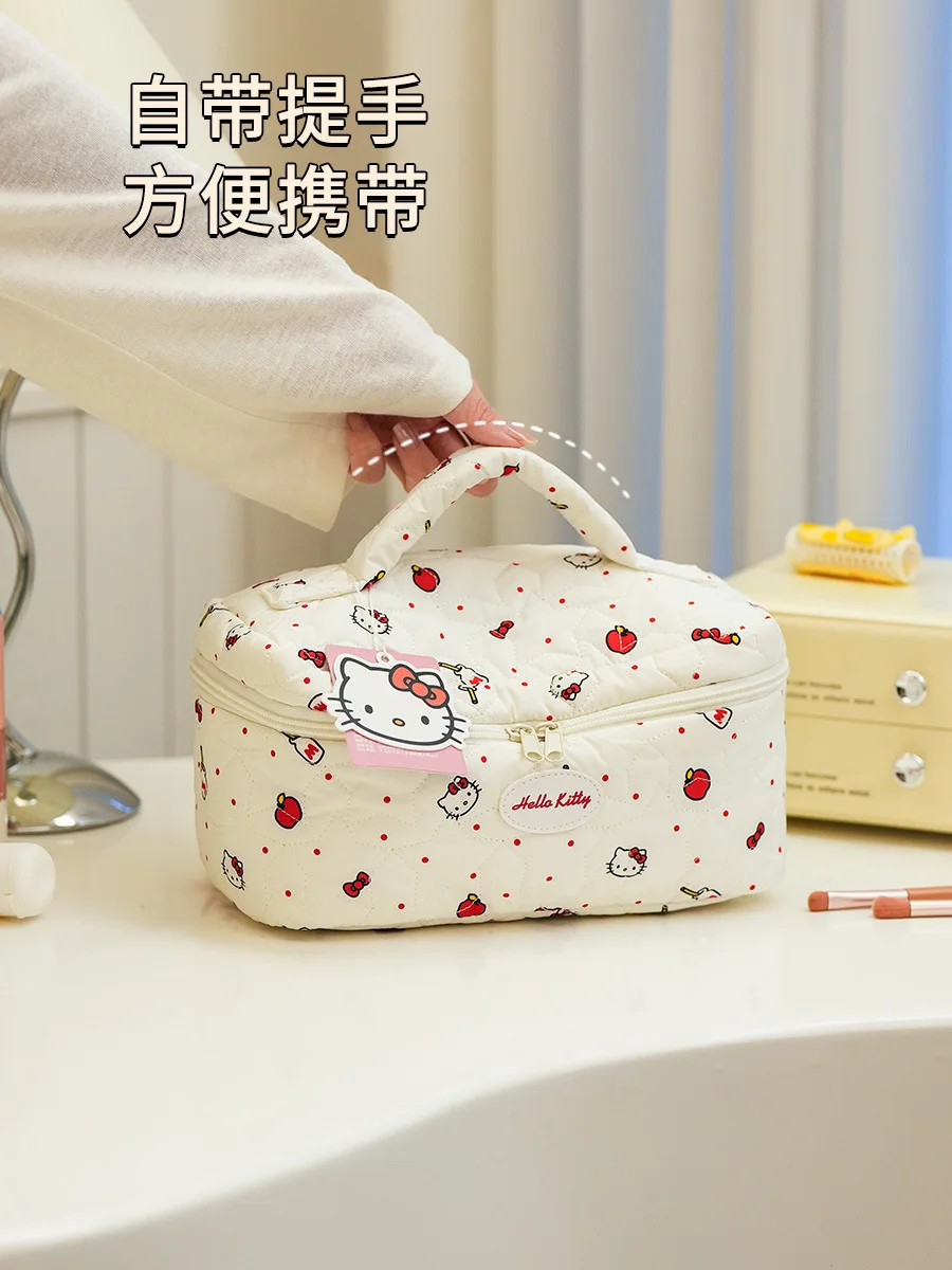 Hello Kitty Original Cosmetic Bag Large Capacity Portable Cloud Fashion Handheld Travel Toiletry Storage Pouch For Young Women view 5