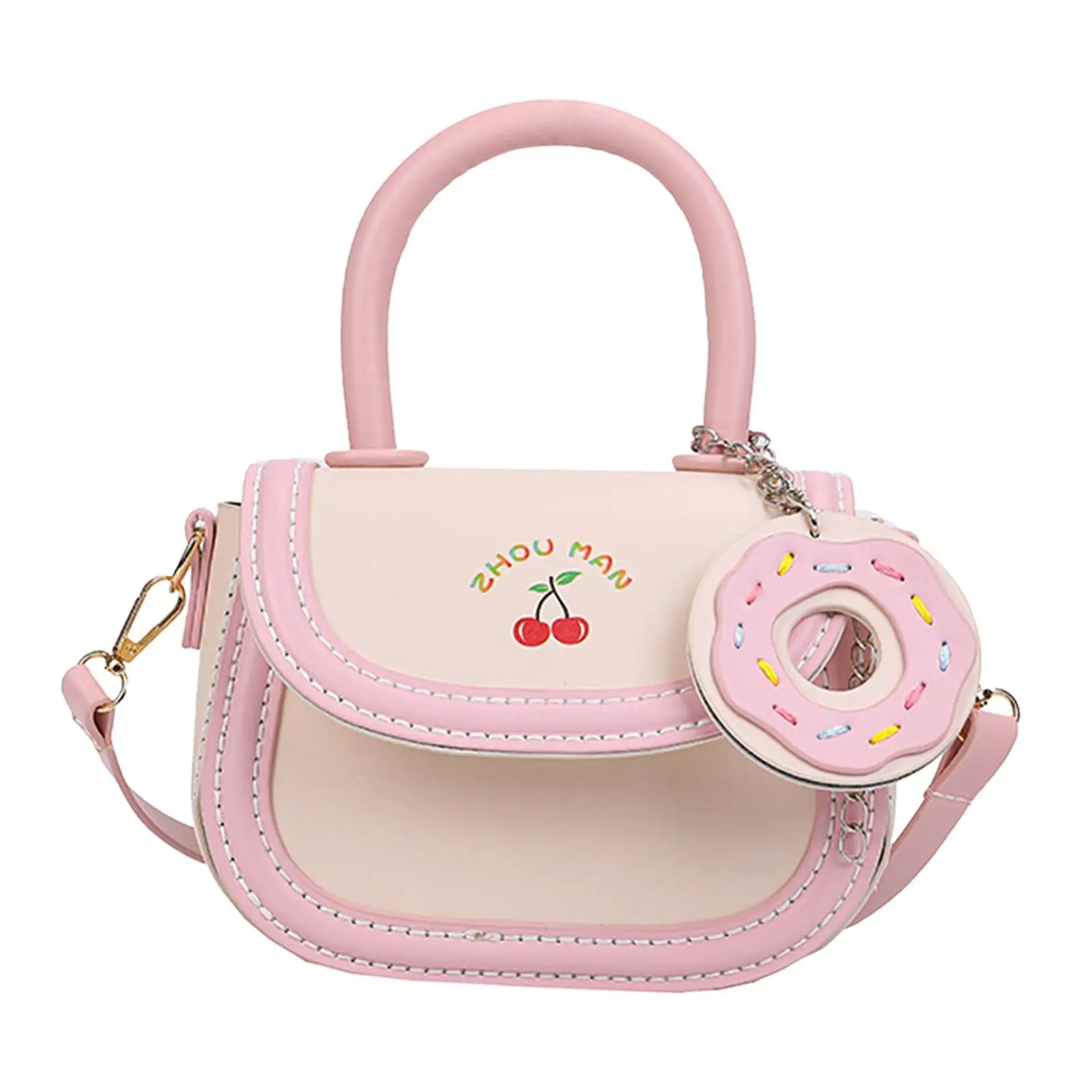 Handbag Making Knitting Crochet DIY PU Leather Shoulder Bag Making Cherry Decorative for Working Leathercraft Camera Beach Keys